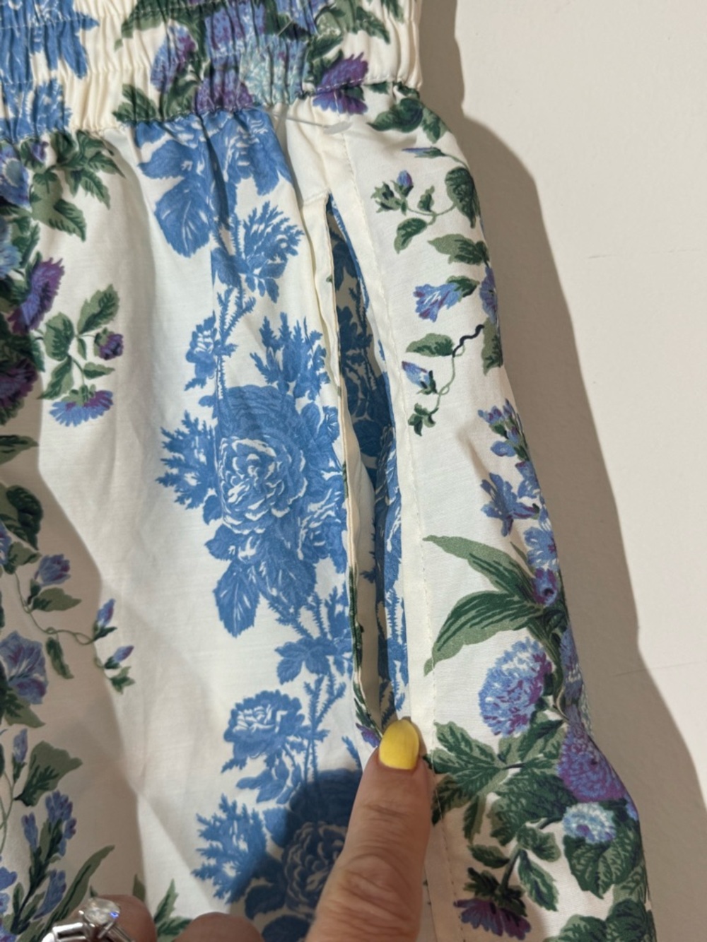 Clare V. Theo Mini Skirt Anthropologie Floral Blue Size M - Picture 8 of 11
